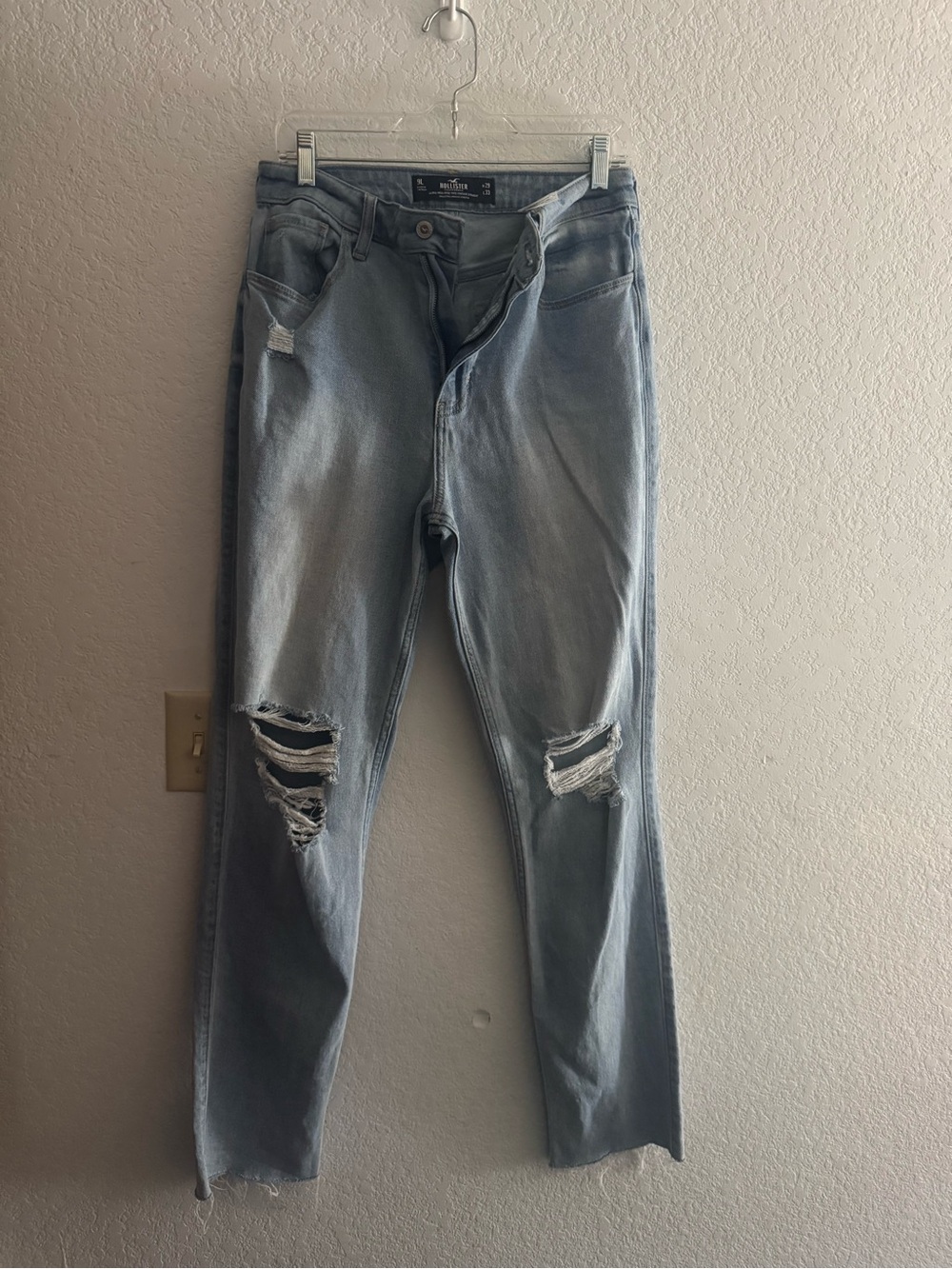 Distressed Light Blue womens Jeans